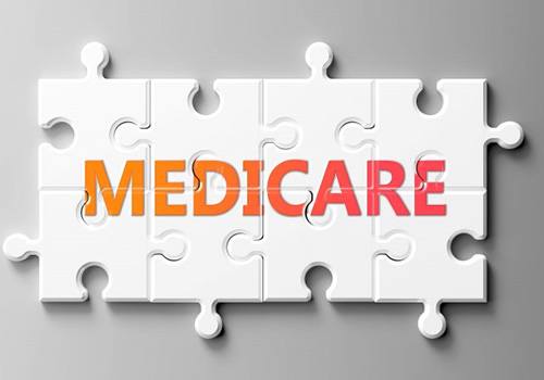 a puzzle piece that spells out Medicare 